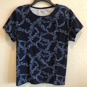 Croft & Barrow Navy/Lt. Blue Tee. XXL. PERFECT!